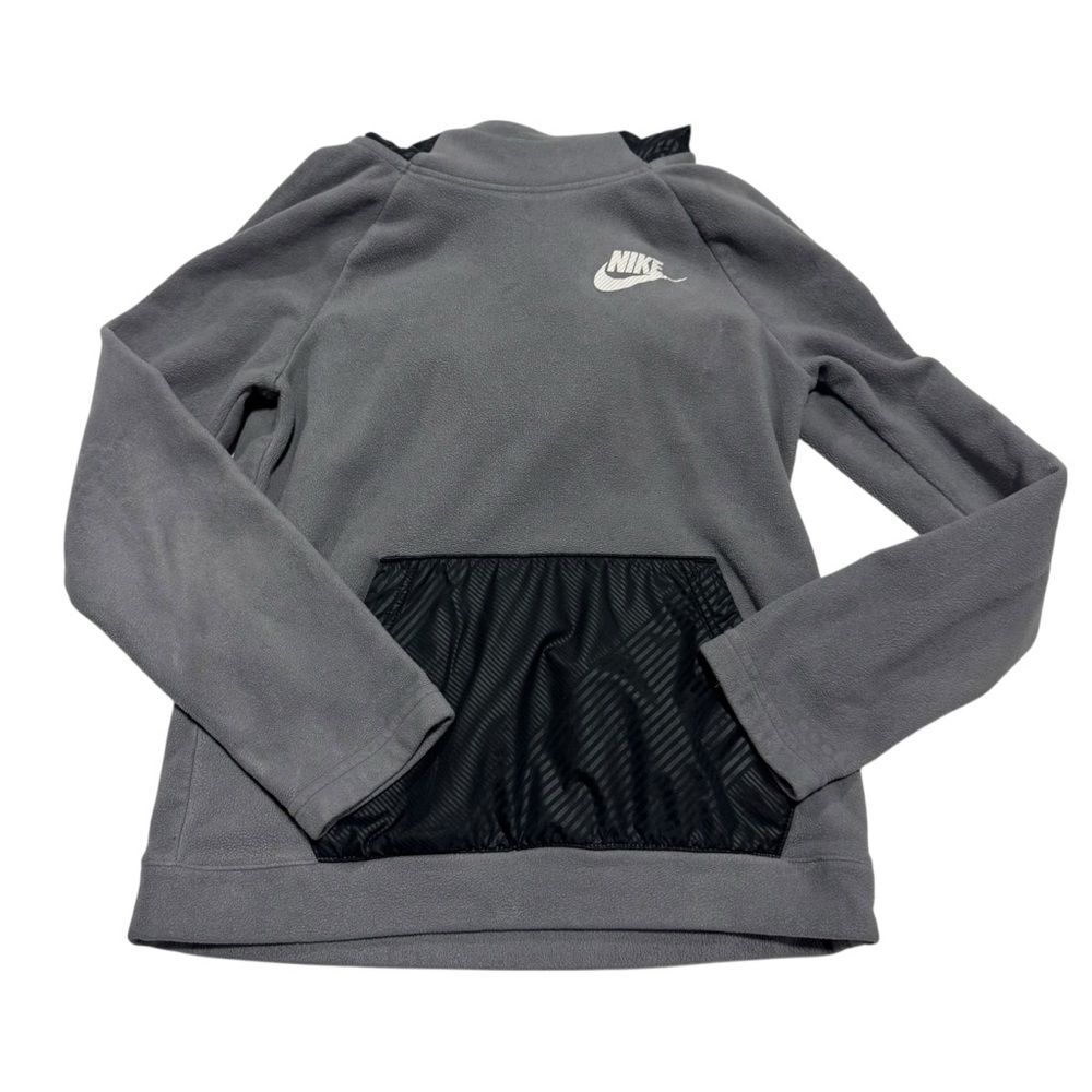 Nike Gray Fleece Pullover Athletic Hoodie Sweatshirt